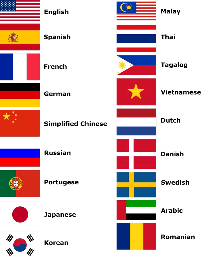 18 flags — 2 columns - eQuest